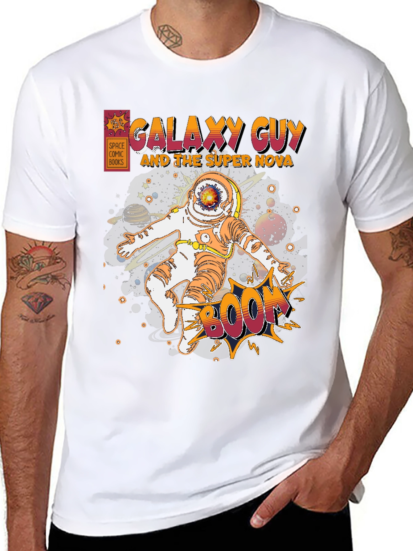 Galaxy Guy Comic Book Graphic T-Shirt