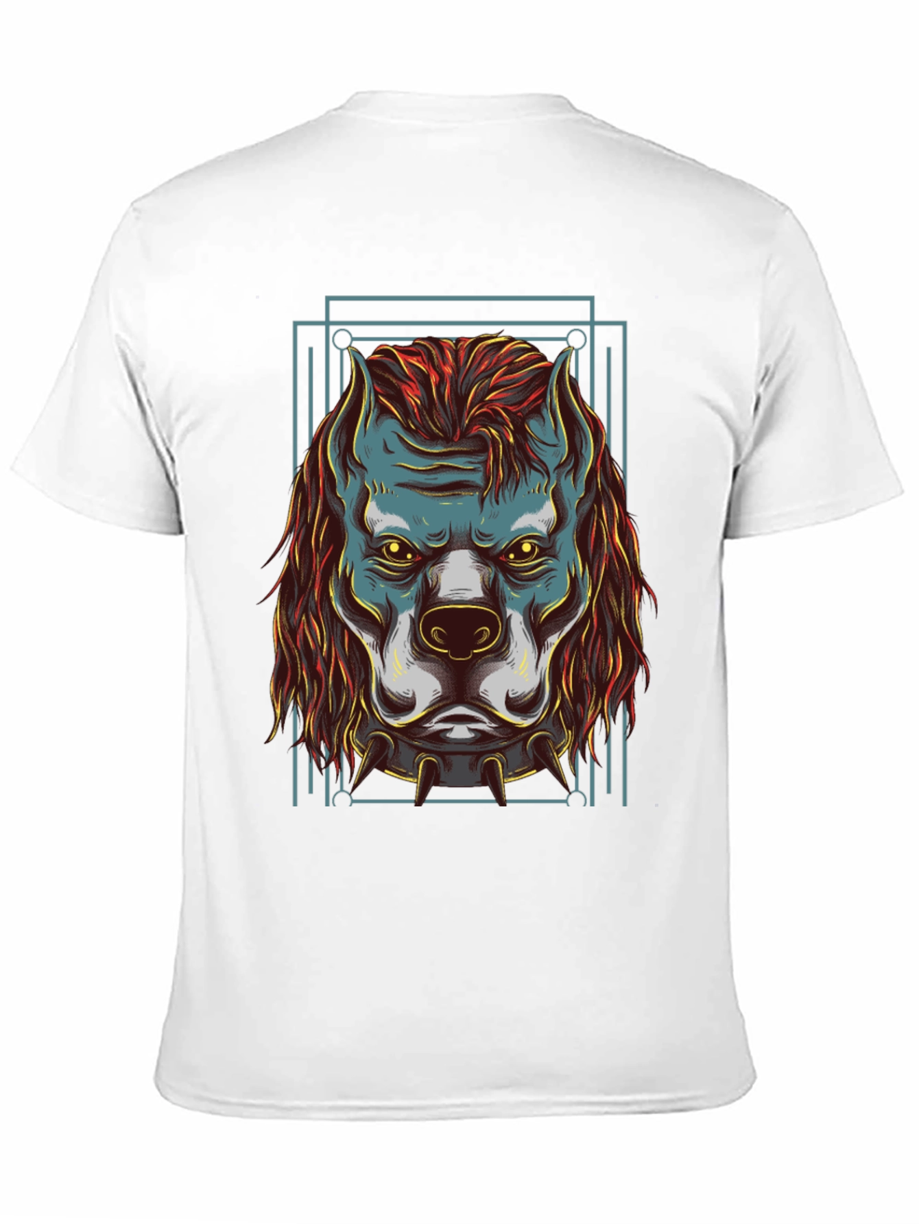 Mens Black Graphic Tee - Dog Head