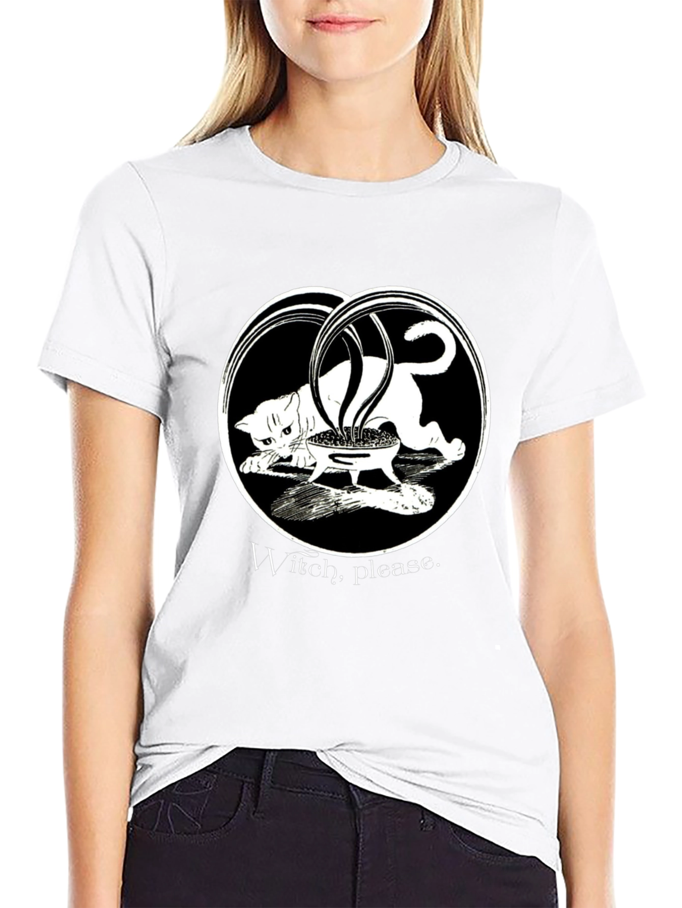 Witch Please Cat Cauldron T-Shirt