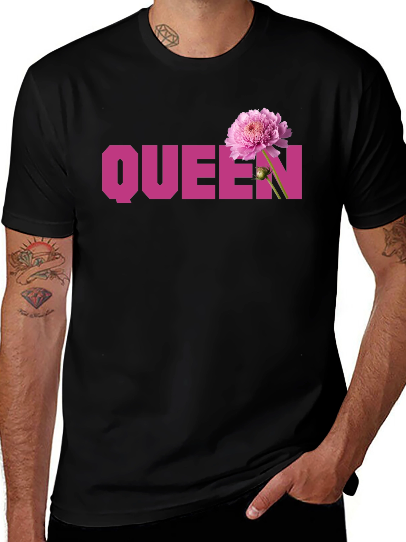 Queen Flower Graphic Tee - Stylish Womens T-Shirt