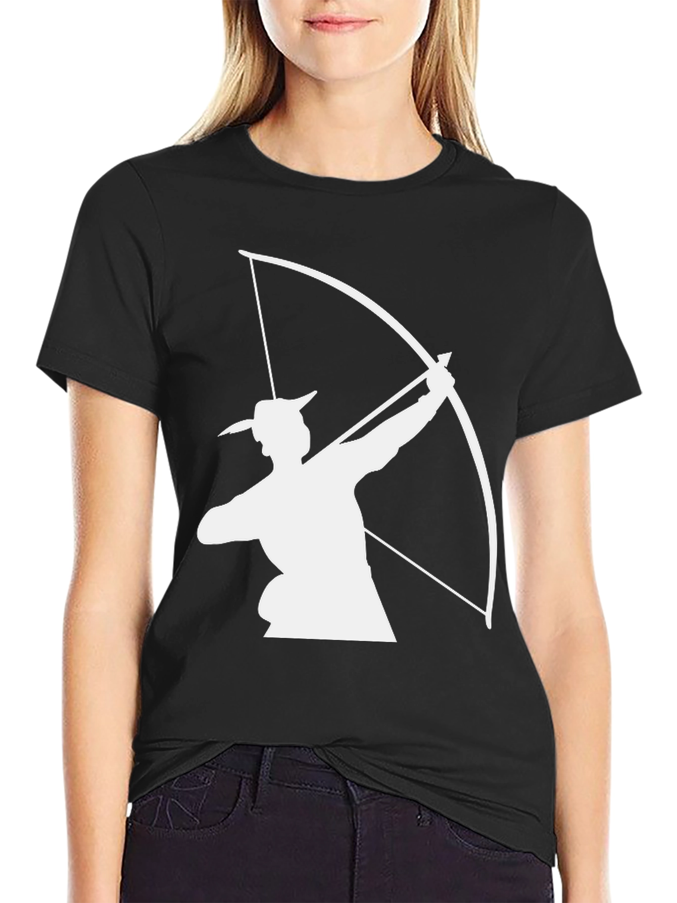 Archery T-Shirt - Black Bow & Arrow Graphic Tee
