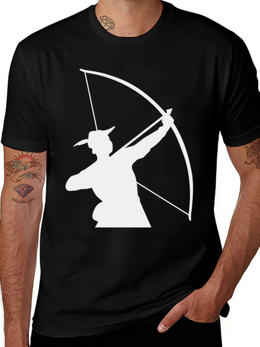 Archery T-Shirt - Black Bow & Arrow Graphic Tee
