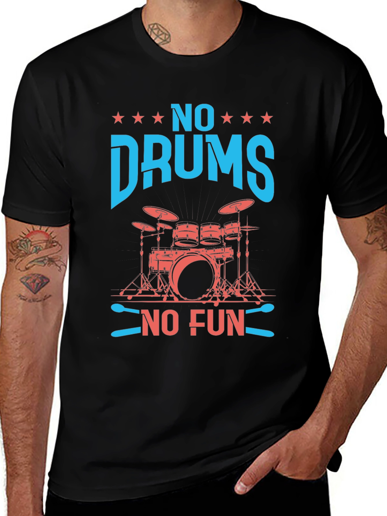 No Drums No Fun Graphic Tee