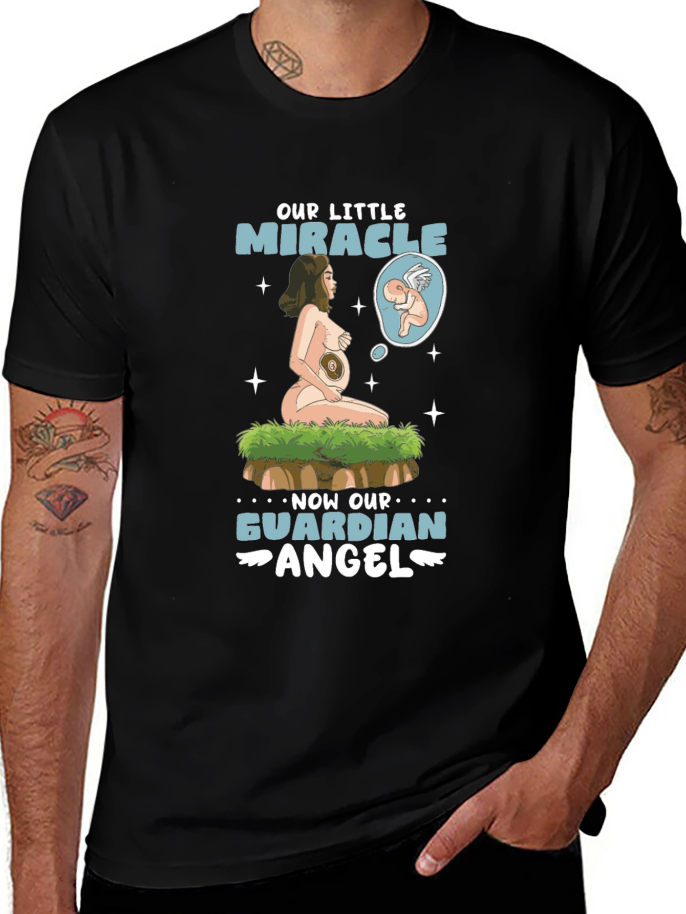 Our Little Miracle Guardian Angel Graphic T-Shirt