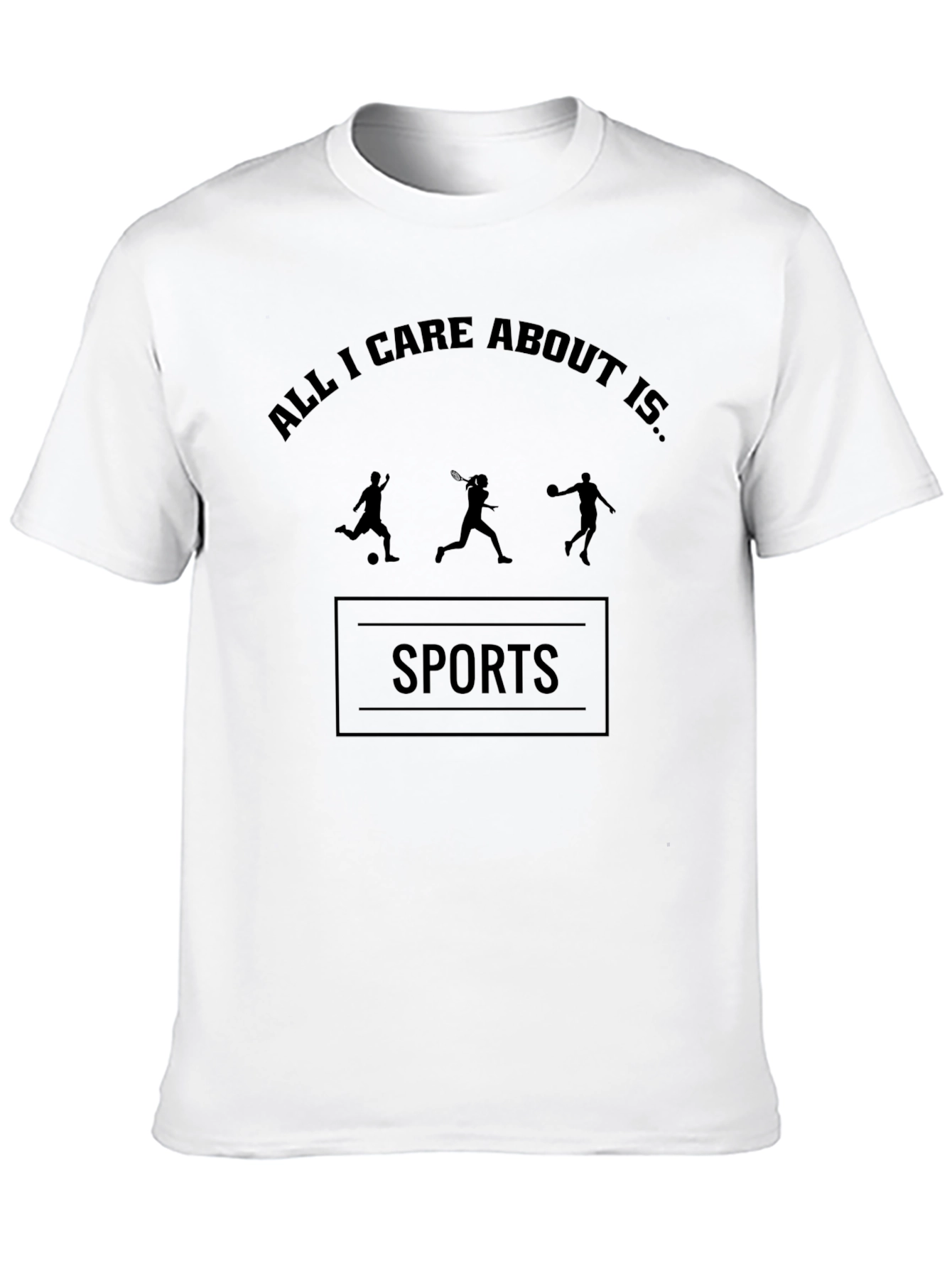 All I Care About Is Sports Black T-Shirt