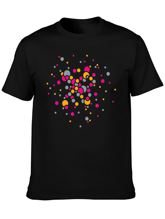 Abstract Dots Black T-Shirt