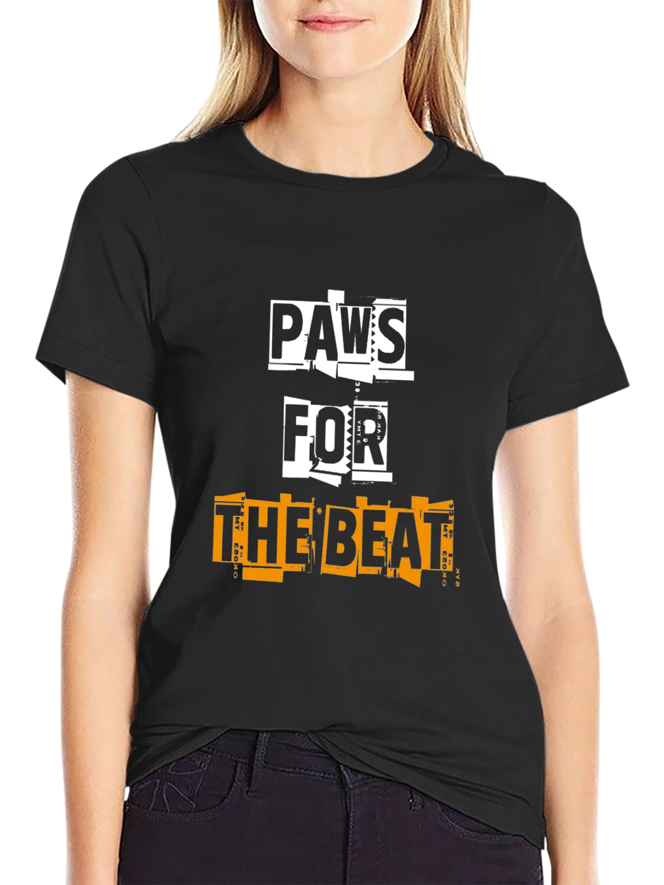 Paws For The Beat Black Graphic Tee