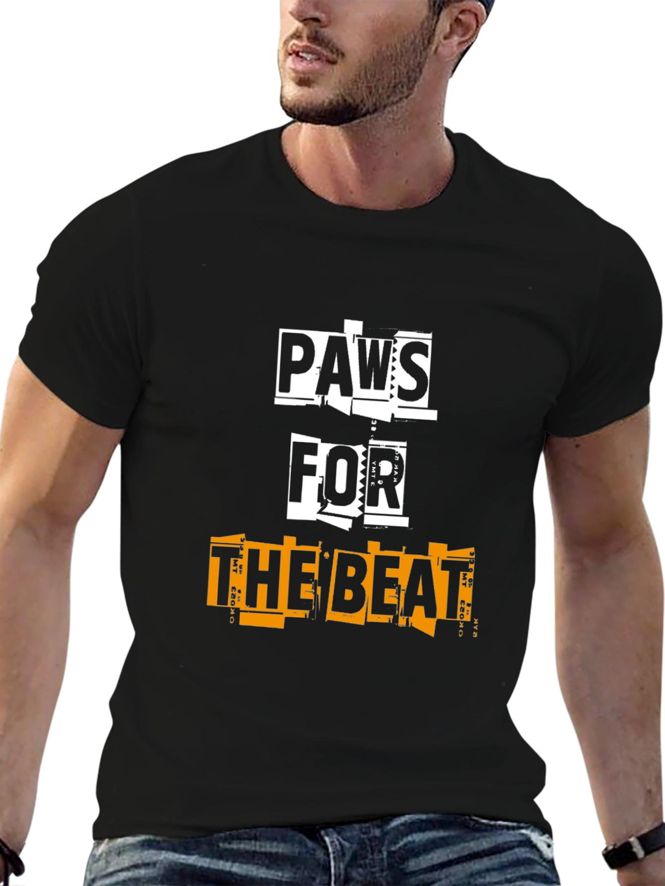 Paws For The Beat Black Graphic Tee
