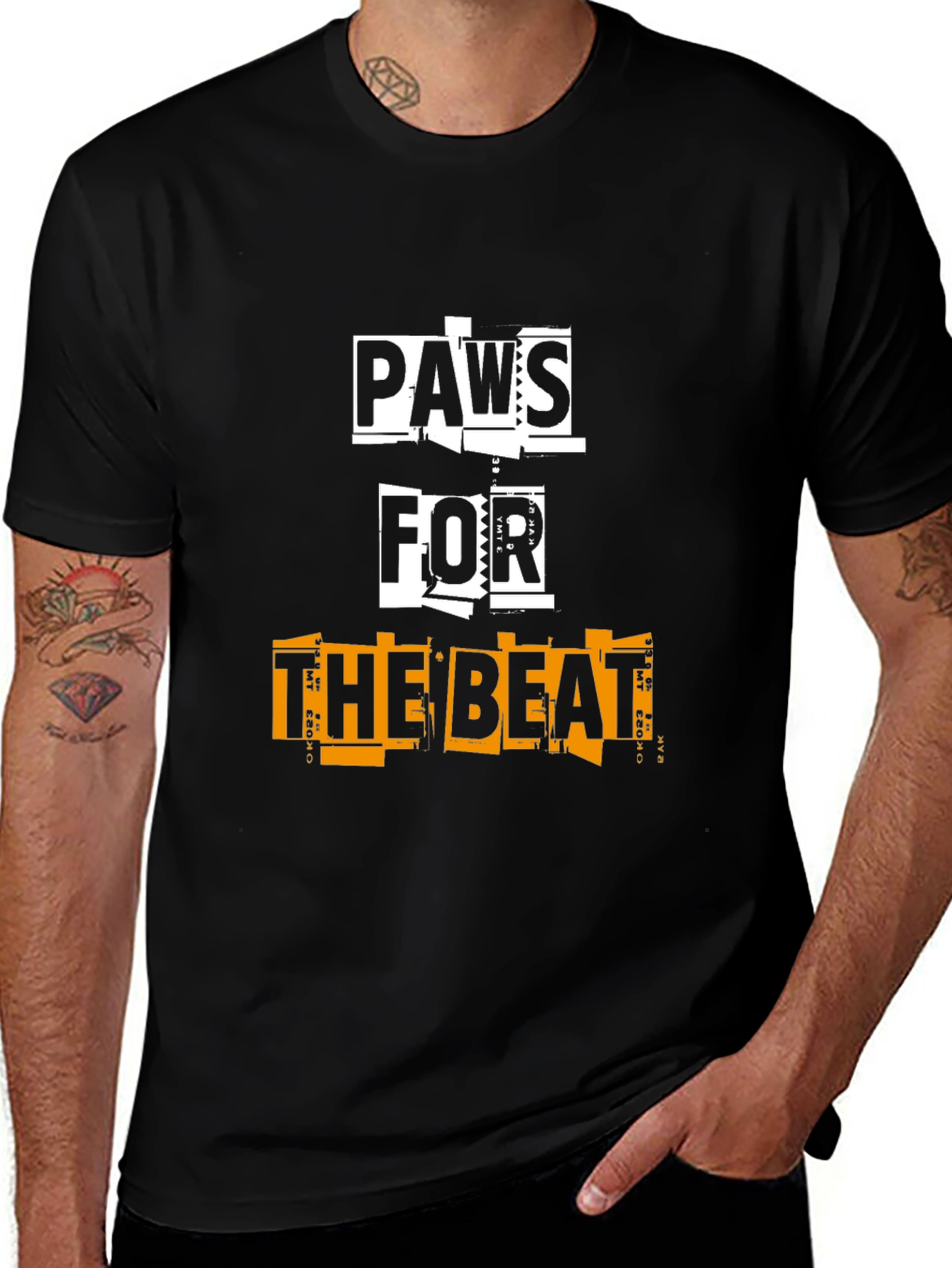 Paws For The Beat Black Graphic Tee