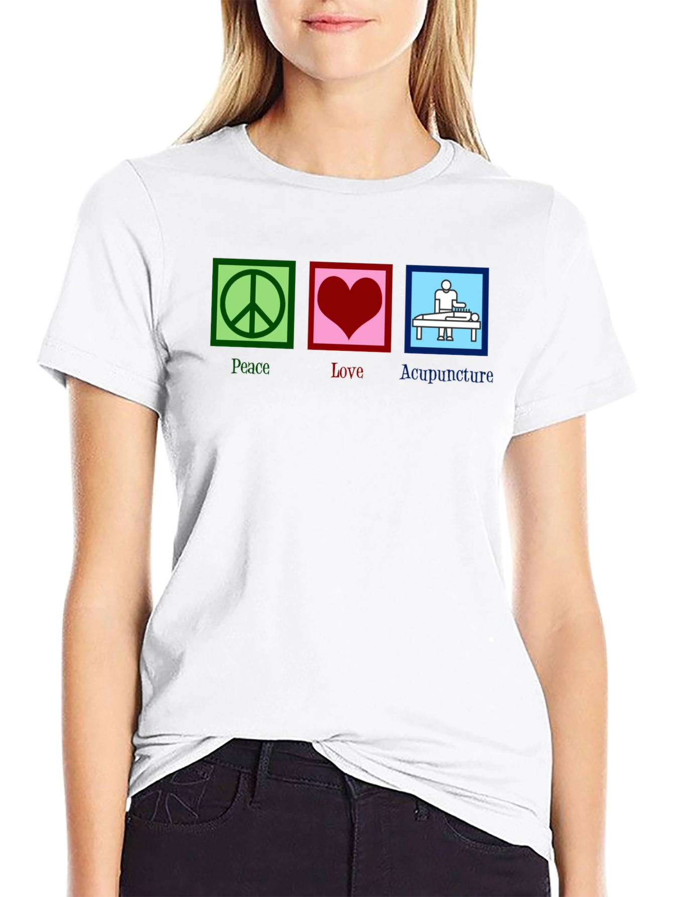 Peace Love Acupuncture Graphic Tee