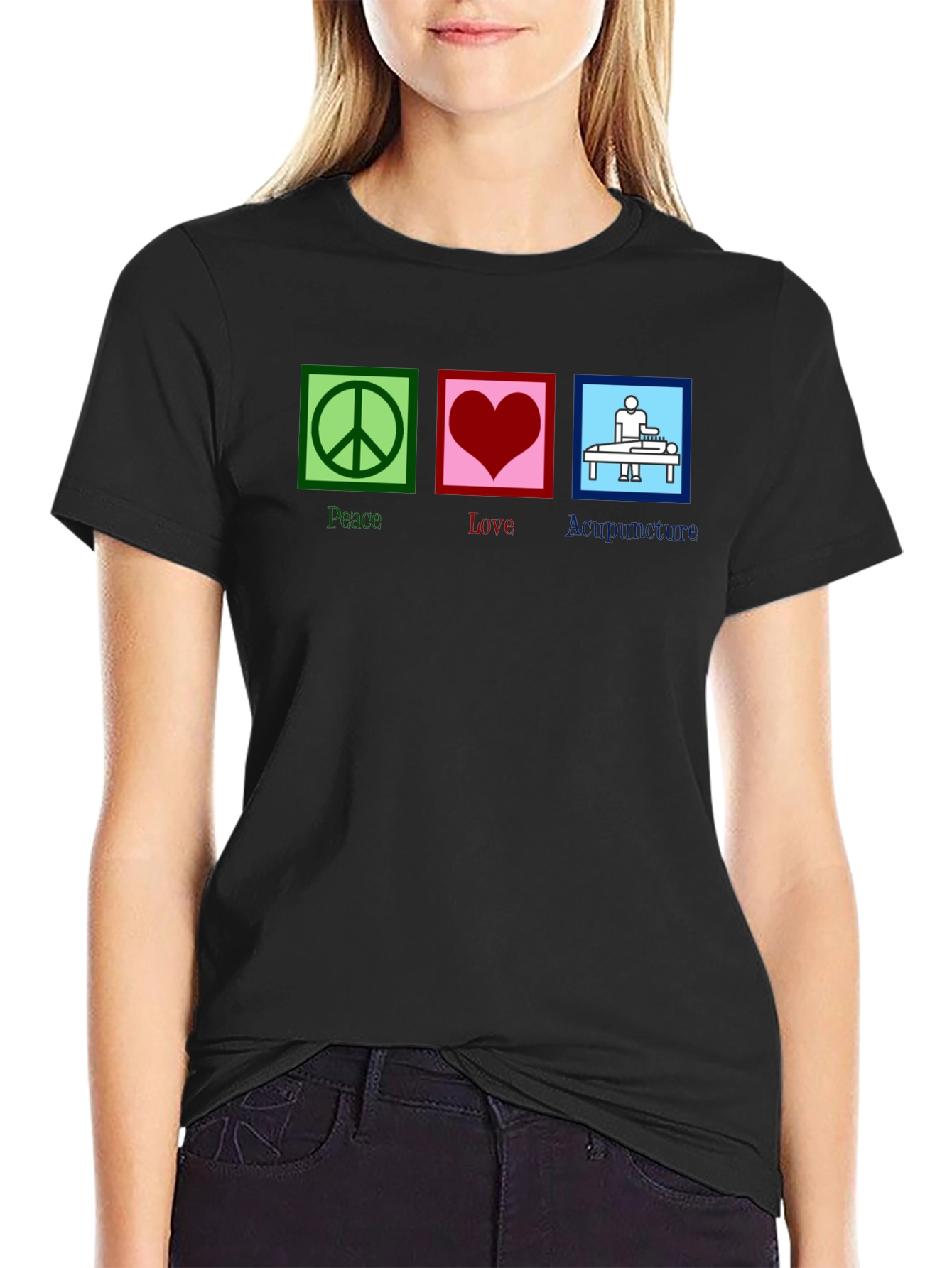 Peace Love Acupuncture Graphic Tee