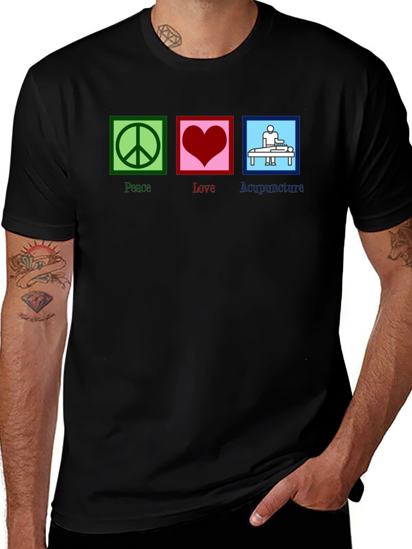 Peace Love Acupuncture Graphic Tee