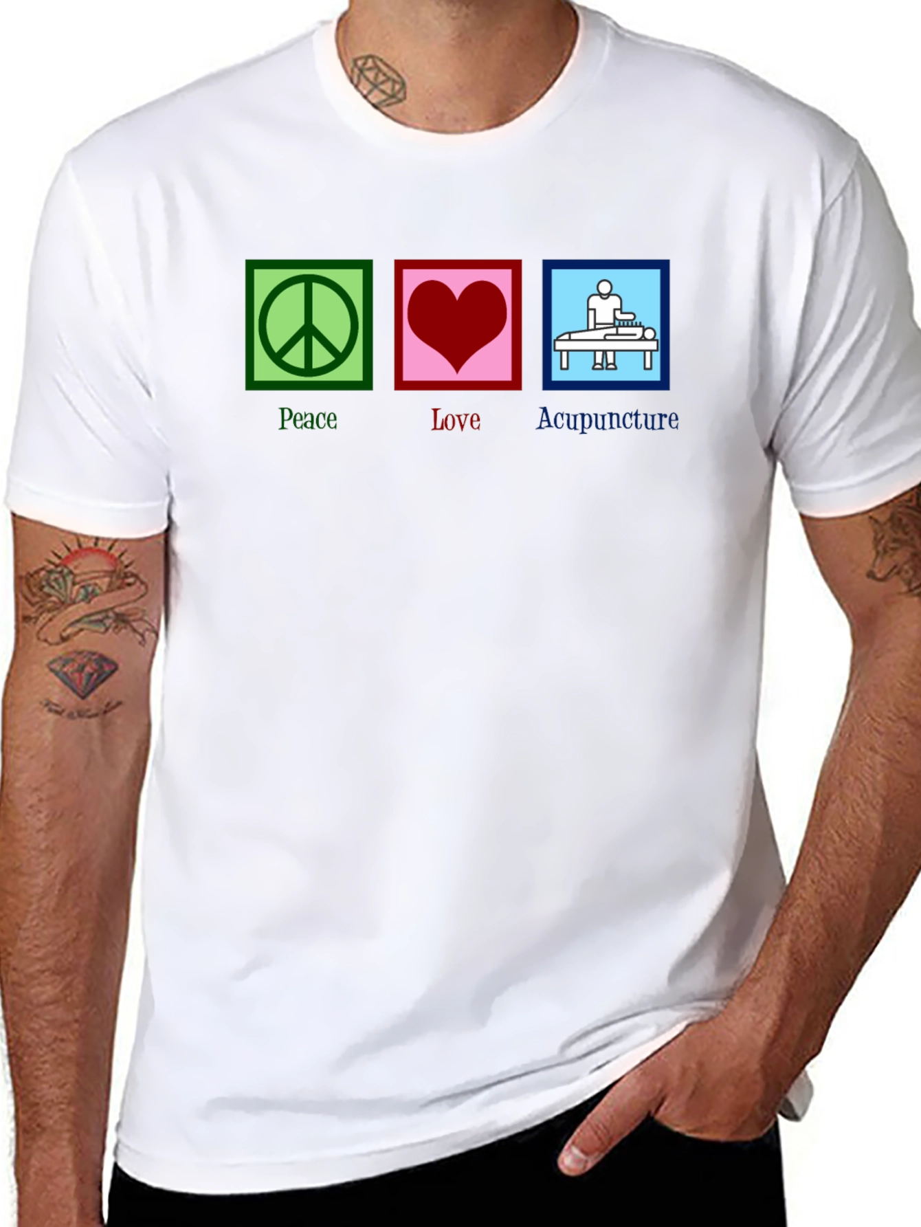 Peace Love Acupuncture Graphic Tee