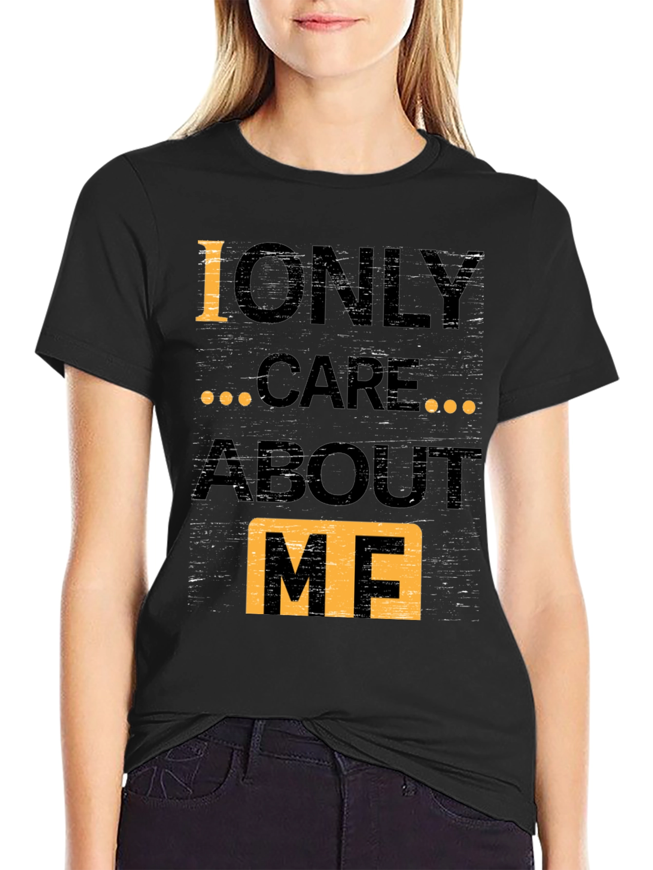 I Only Care About Me Graphic Tee - Black