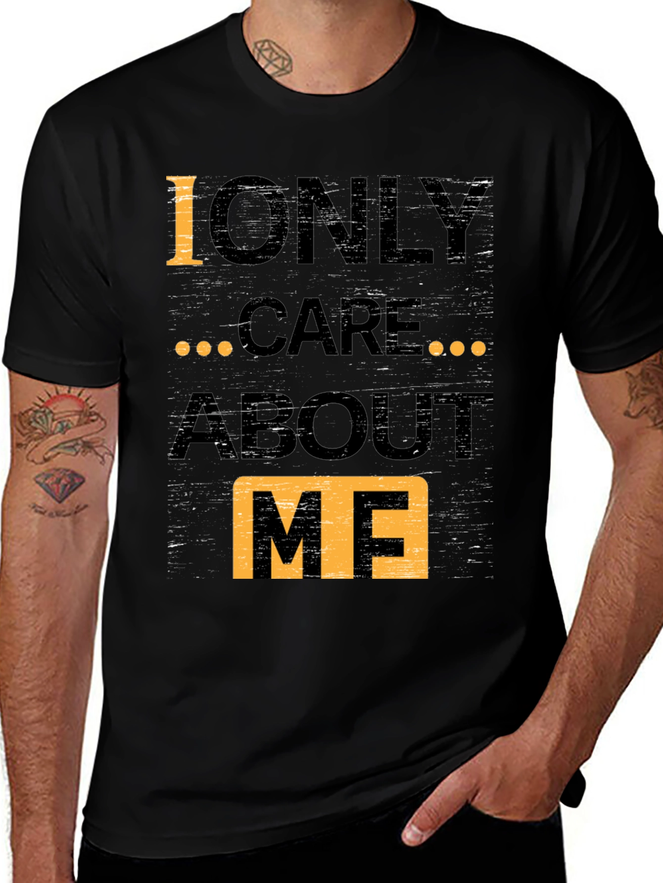 I Only Care About Me Graphic Tee - Black