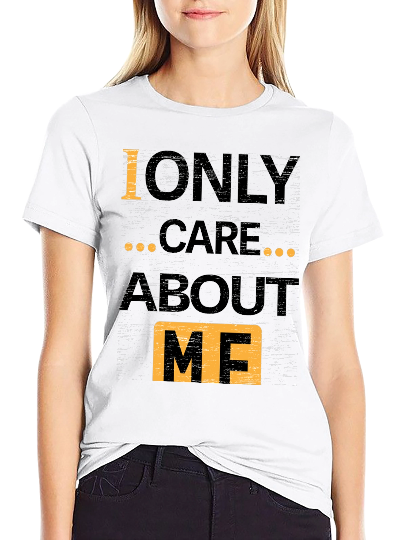 I Only Care About Me Graphic Tee - Black