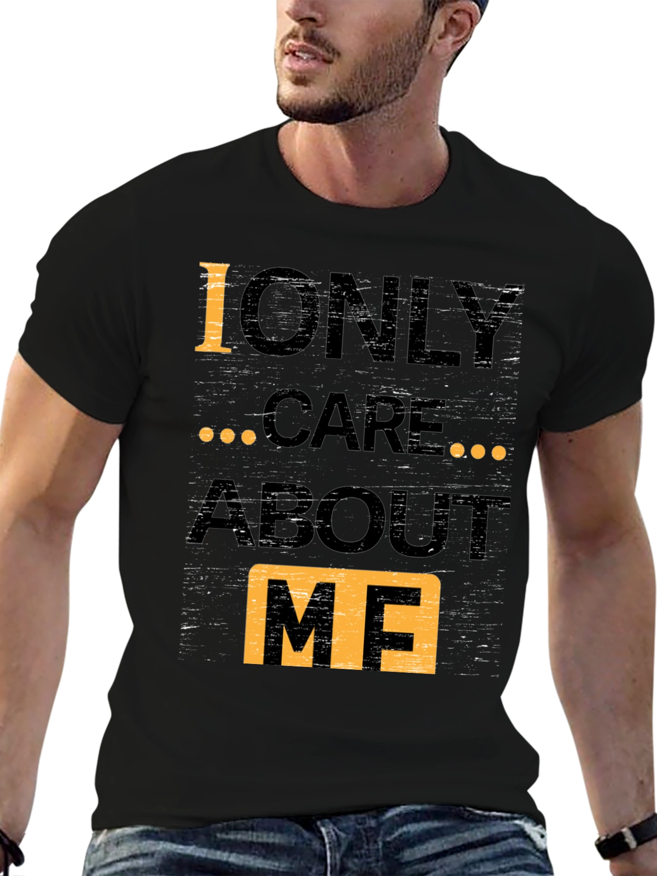 I Only Care About Me Graphic Tee - Black