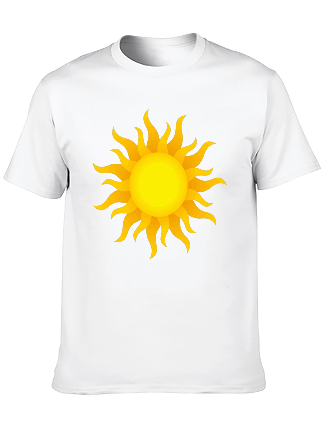 Radiant Sun Graphic Tee - Stylish Black Cotton T-Shirt