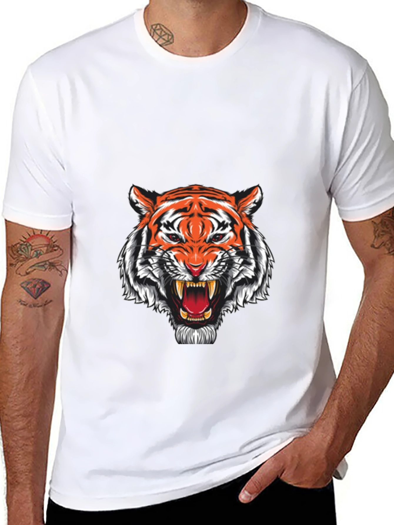 Black Tiger Graphic T-Shirt - Fierce Style