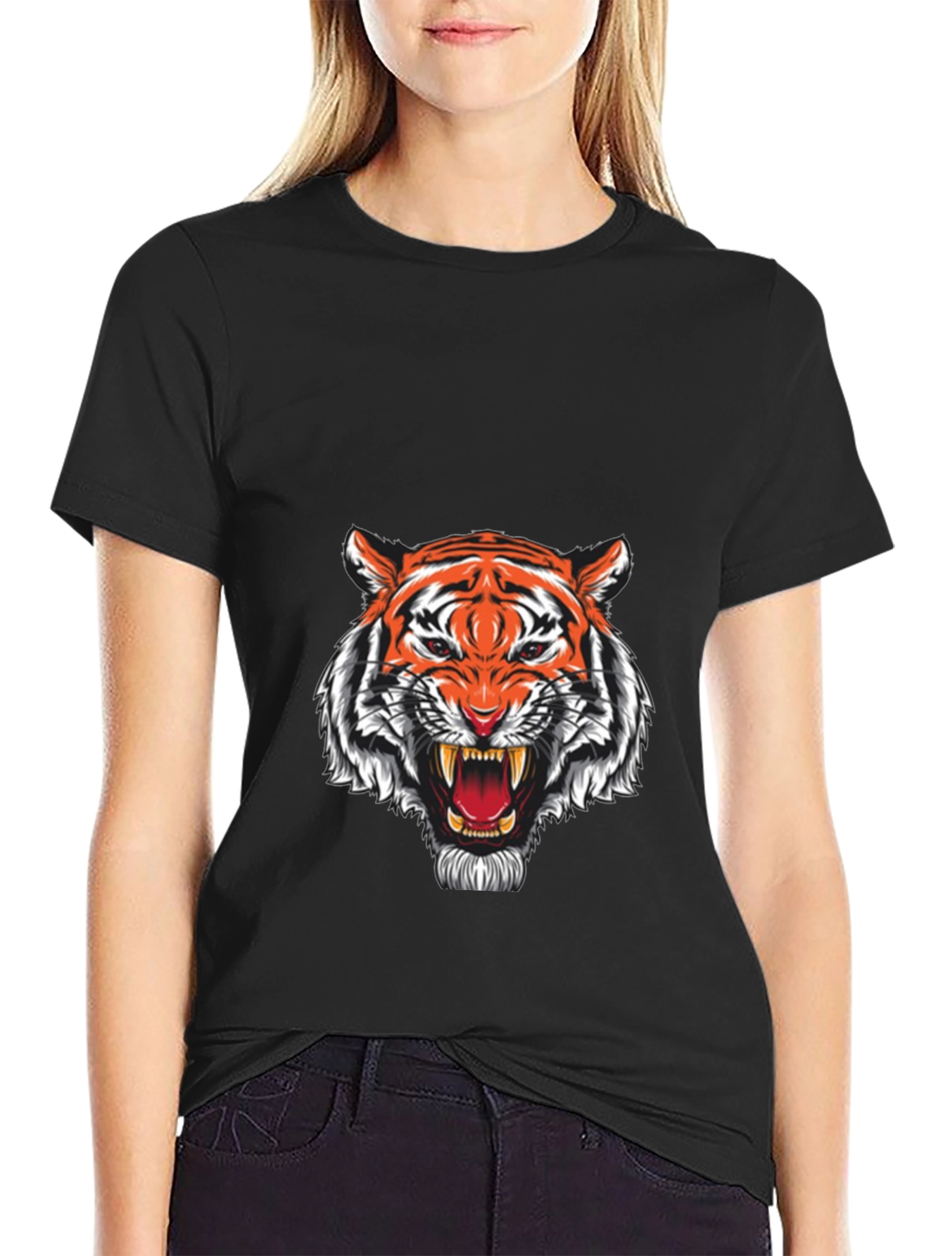 Black Tiger Graphic T-Shirt - Fierce Style