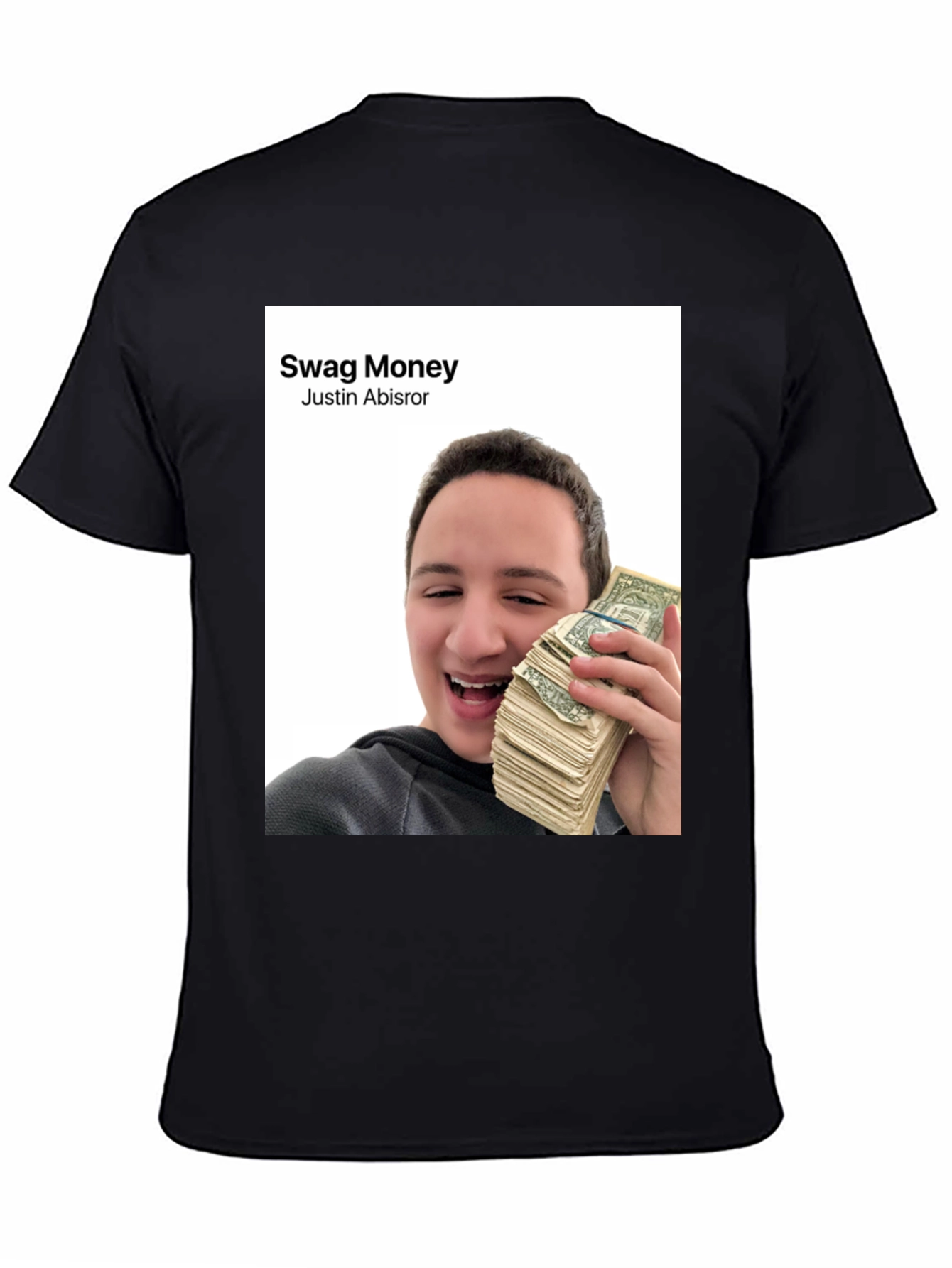Swag Money Justin Abisror Black T-Shirt