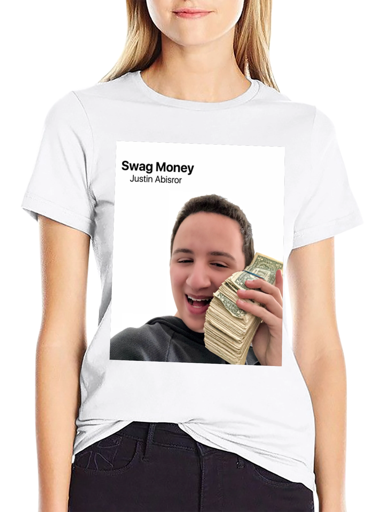 Swag Money Justin Abisror Black T-Shirt