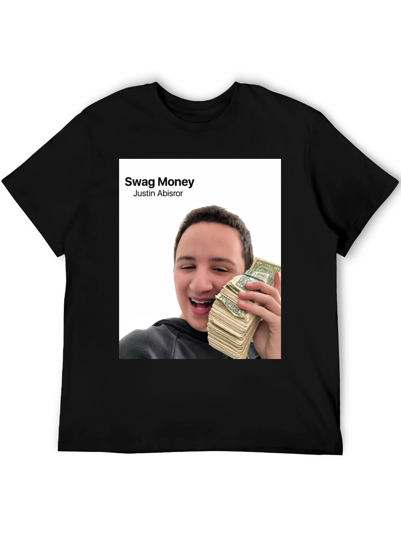 Swag Money Justin Abisror Black T-Shirt