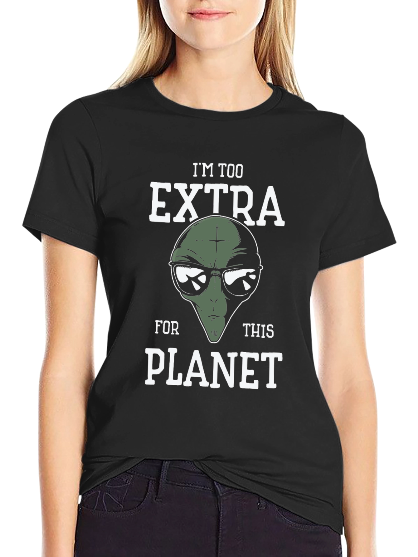 Im Too Extra Alien Graphic T-Shirt