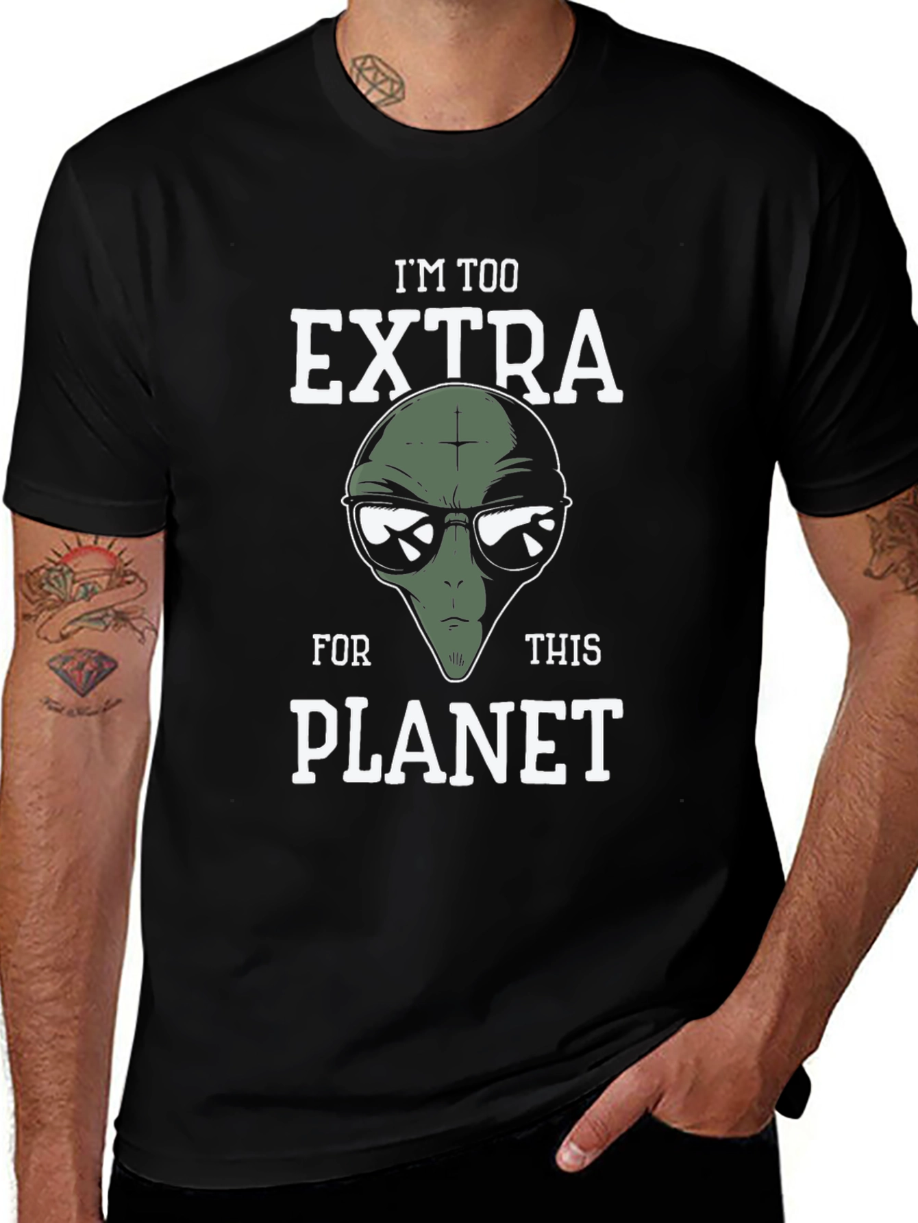 Im Too Extra Alien Graphic T-Shirt
