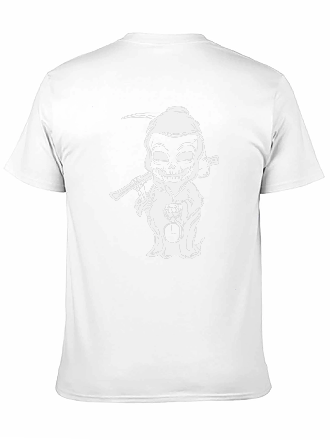 Grim Reaper Cartoon Black T-Shirt