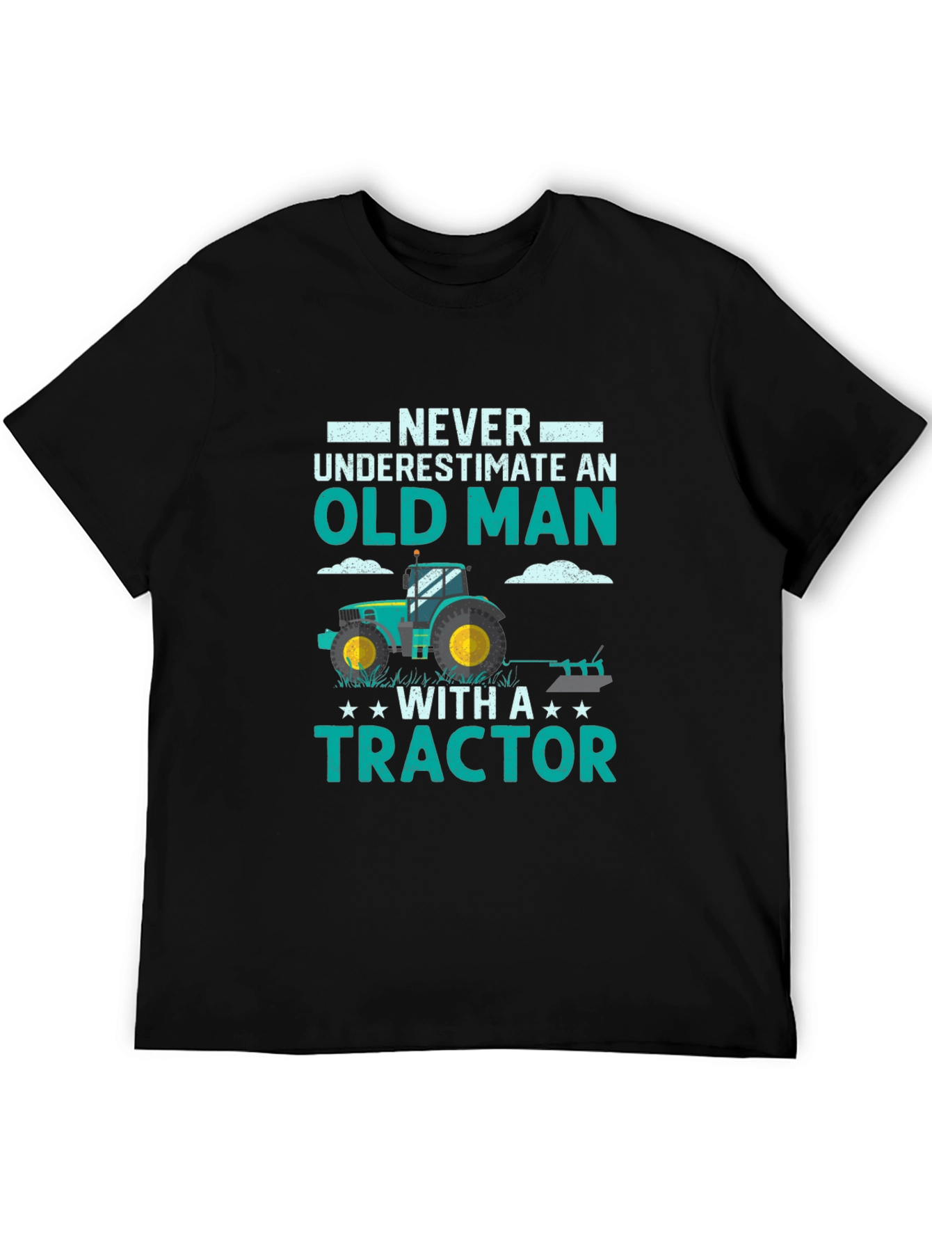 Old Man with Tractor Graphic Tee