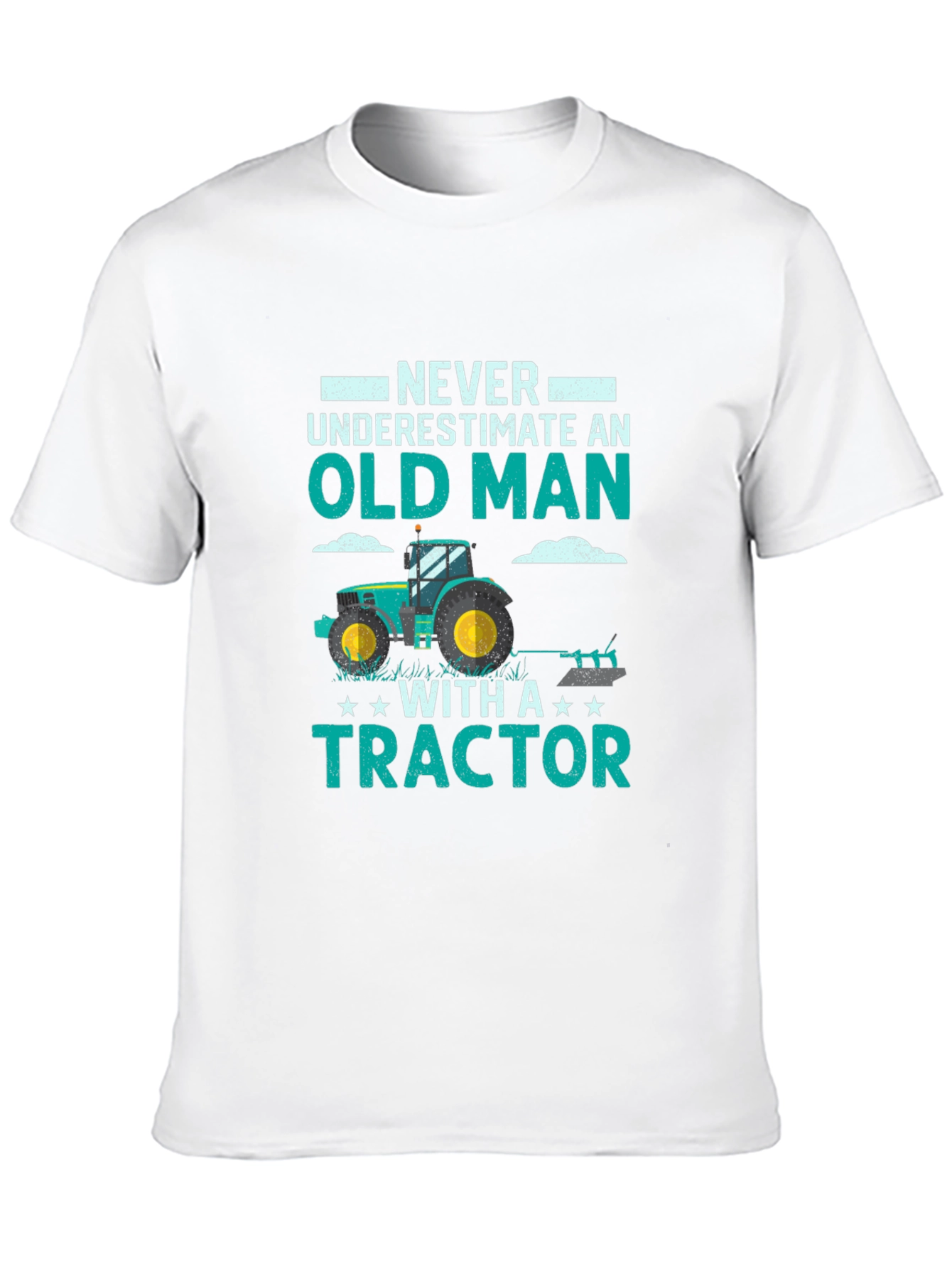 Old Man with Tractor Graphic Tee