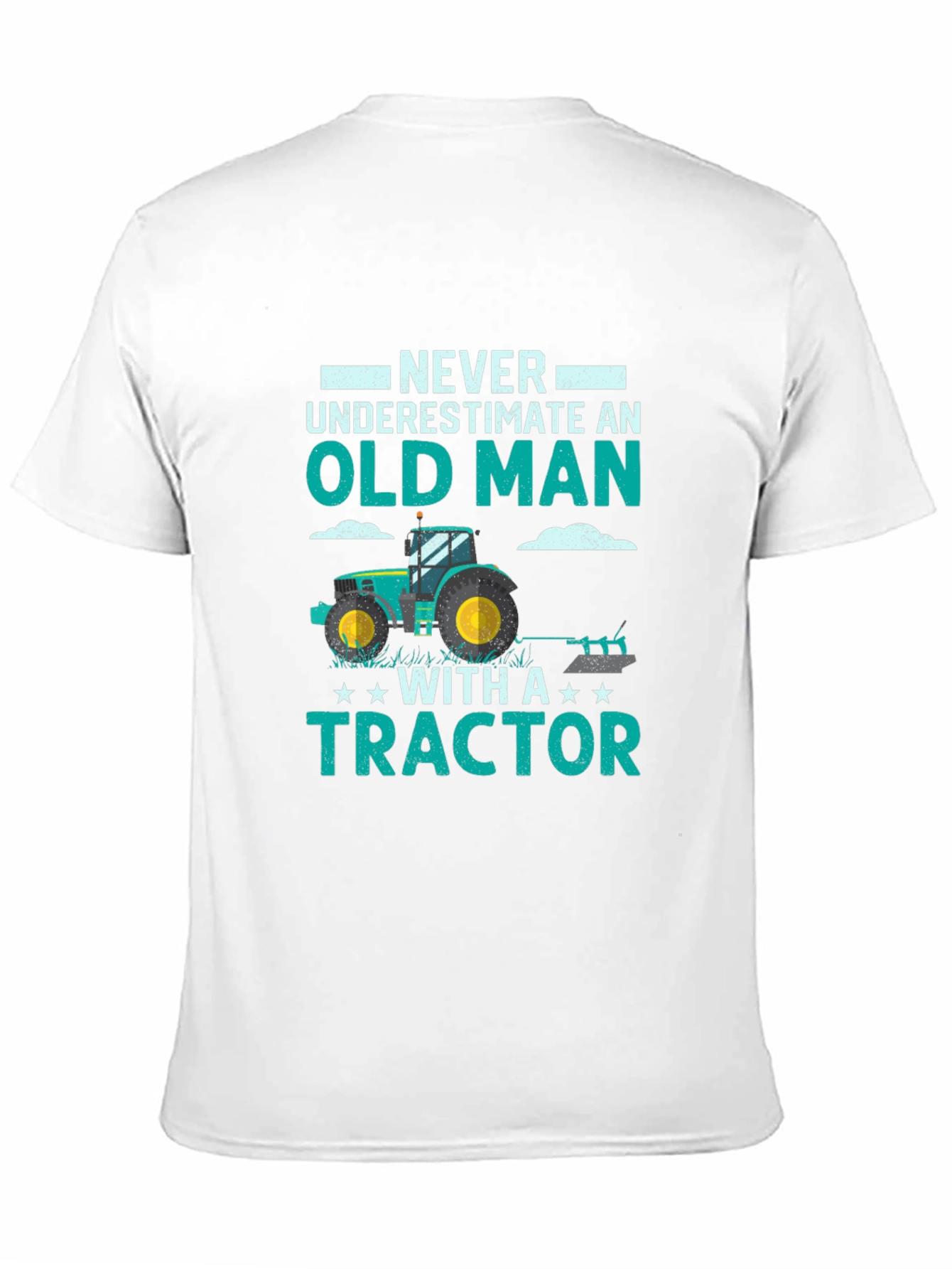 Old Man with Tractor Graphic Tee