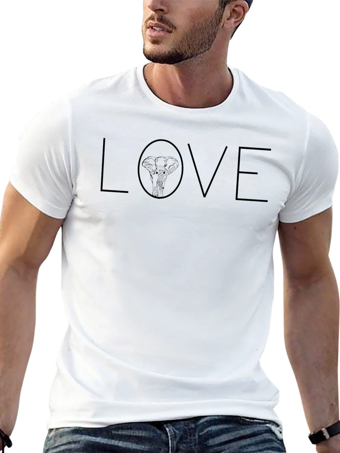 Love Elephant Graphic T-Shirt