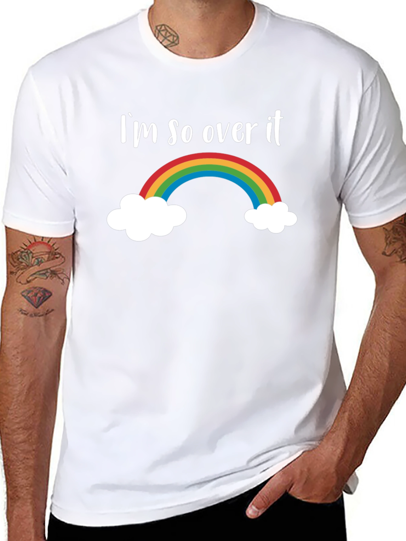 Im So Over It Rainbow Graphic Tee