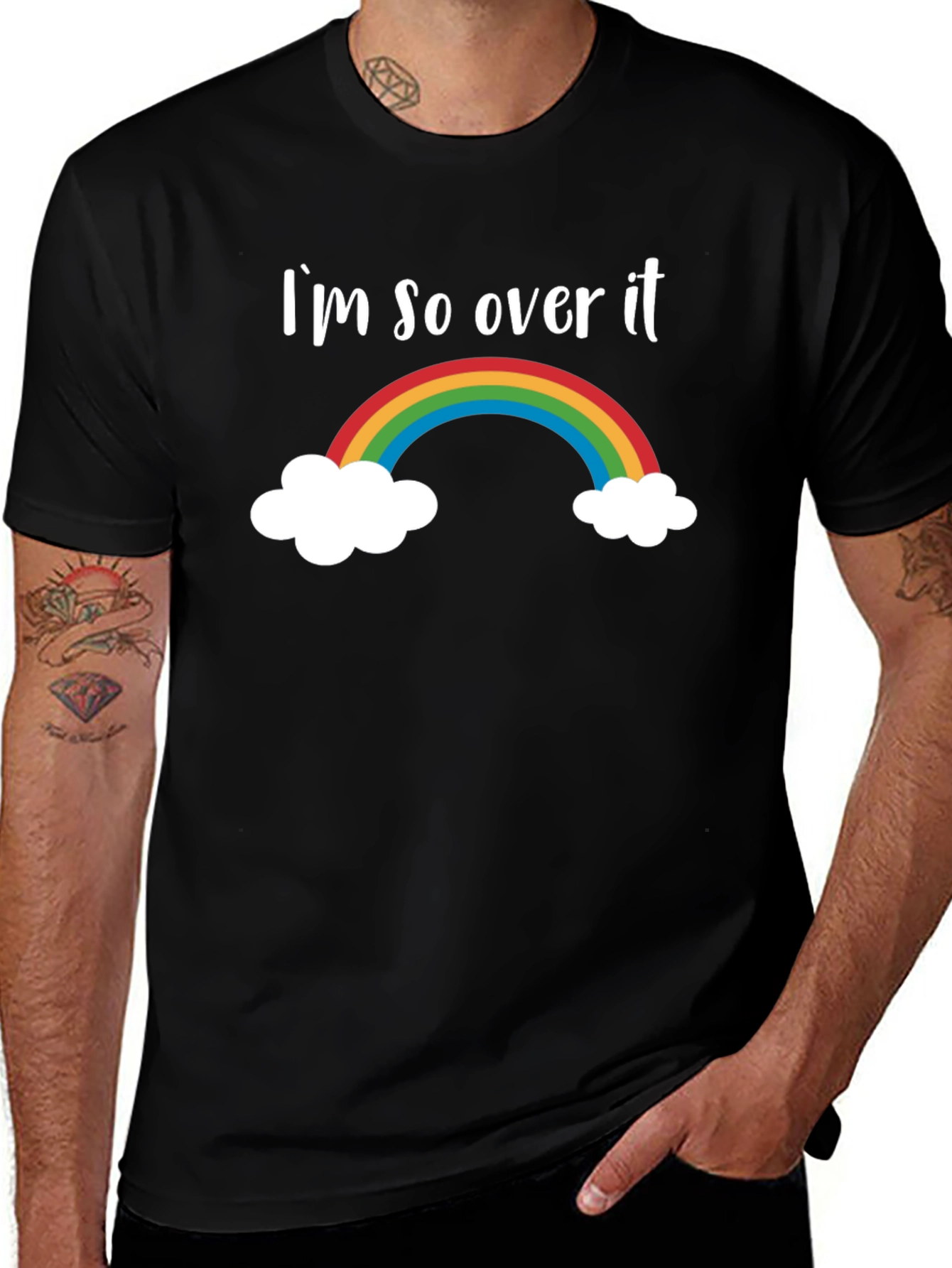 Im So Over It Rainbow Graphic Tee