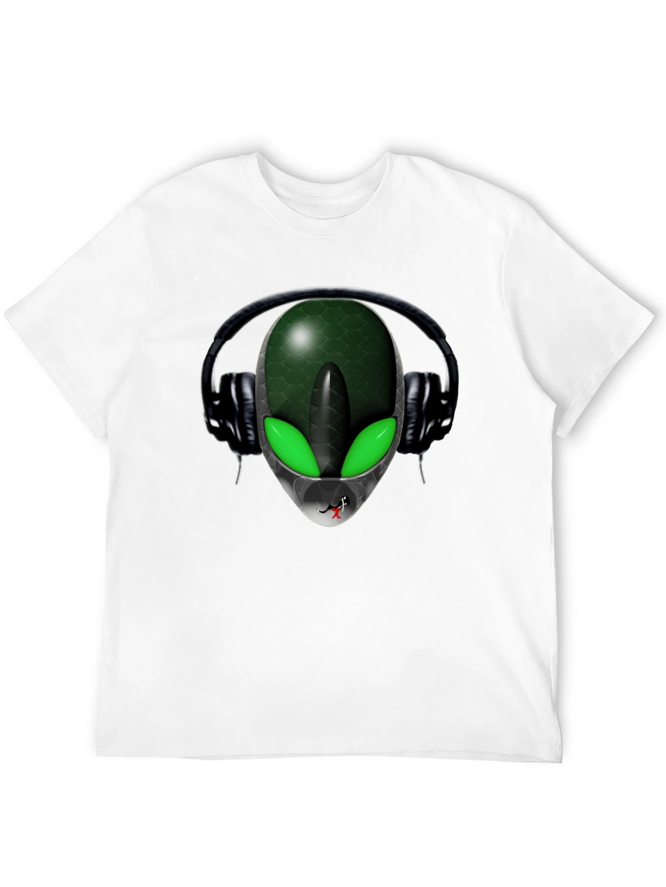 Alien DJ Black T-Shirt - Extraterrestrial Style