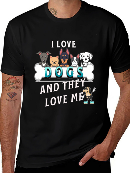 I Love Dogs T-Shirt - Pet Lover Tee