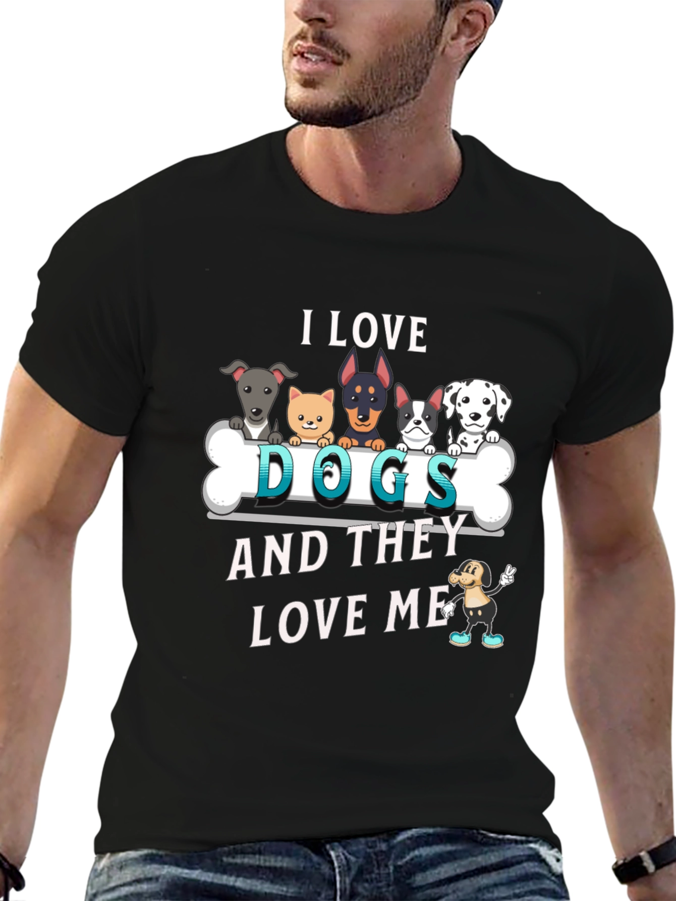 I Love Dogs T-Shirt - Pet Lover Tee
