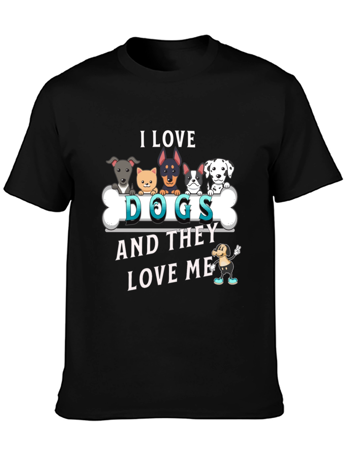 I Love Dogs T-Shirt - Pet Lover Tee