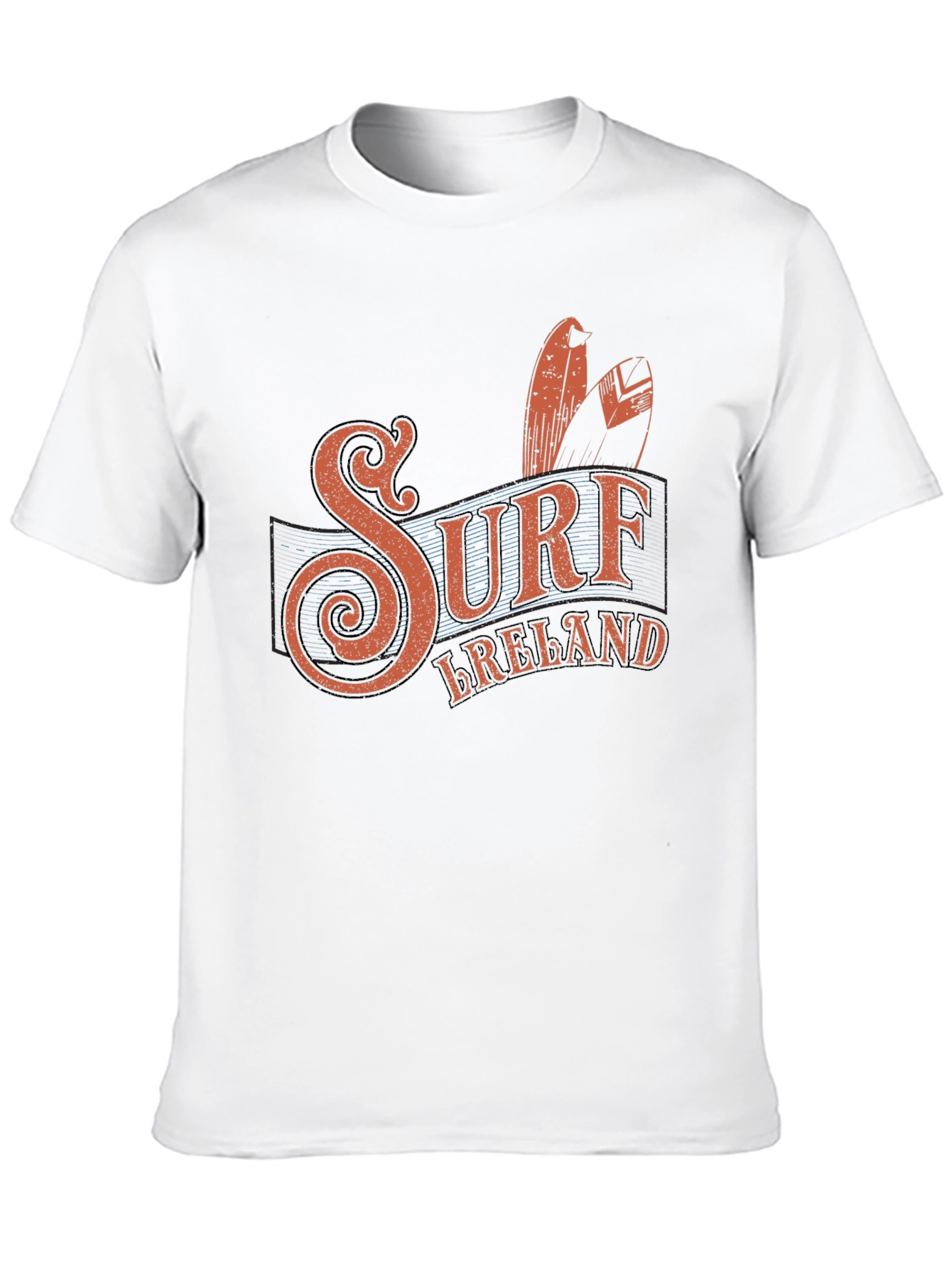 Surf Ireland Graphic Tee - Black Cotton T-Shirt