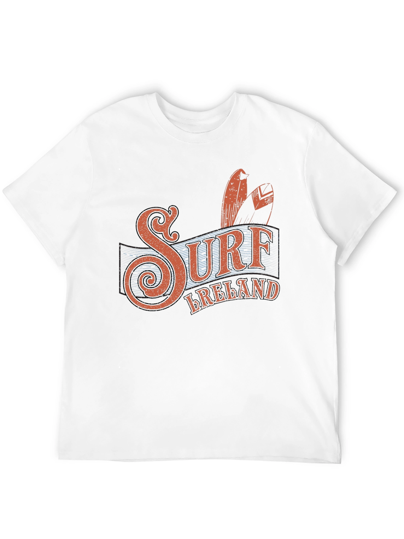 Surf Ireland Graphic Tee - Black Cotton T-Shirt