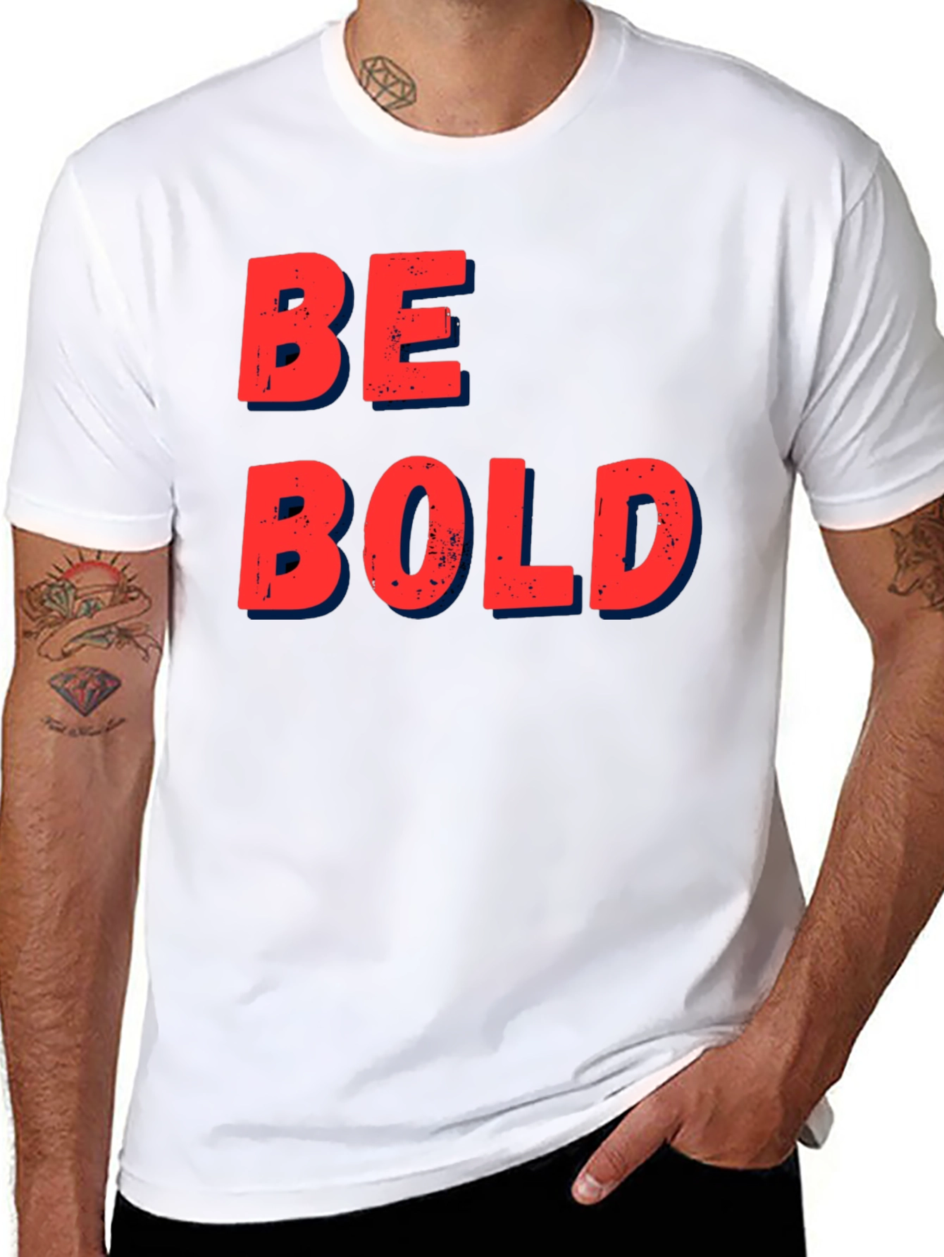 Be Bold Graphic T-Shirt - Casual Black Tee