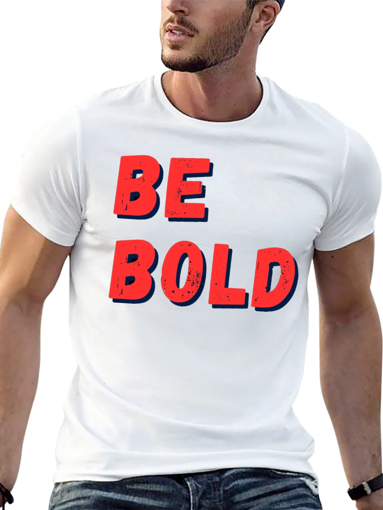 Be Bold Graphic T-Shirt - Casual Black Tee