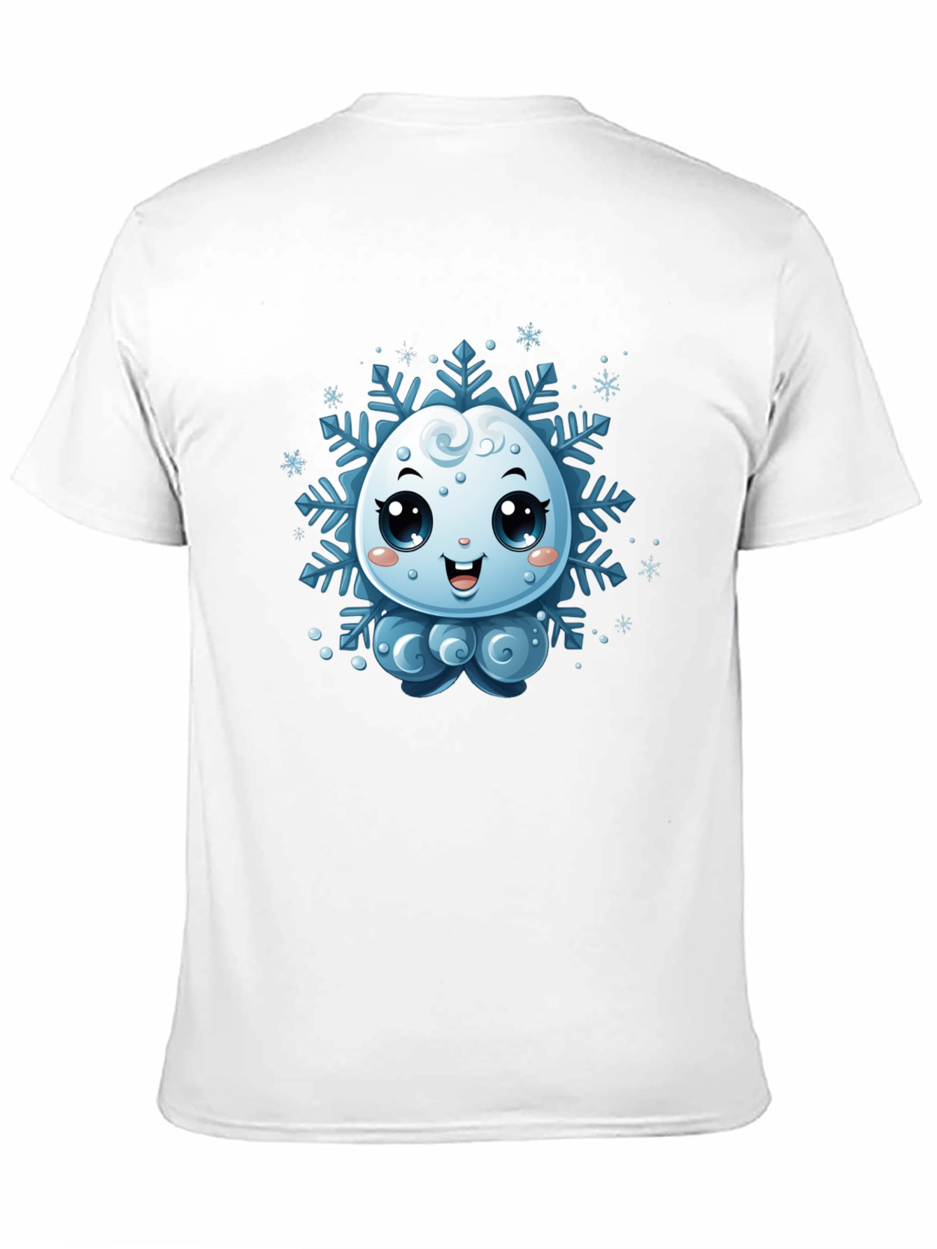 Cute Snowflake Graphic Tee - Black