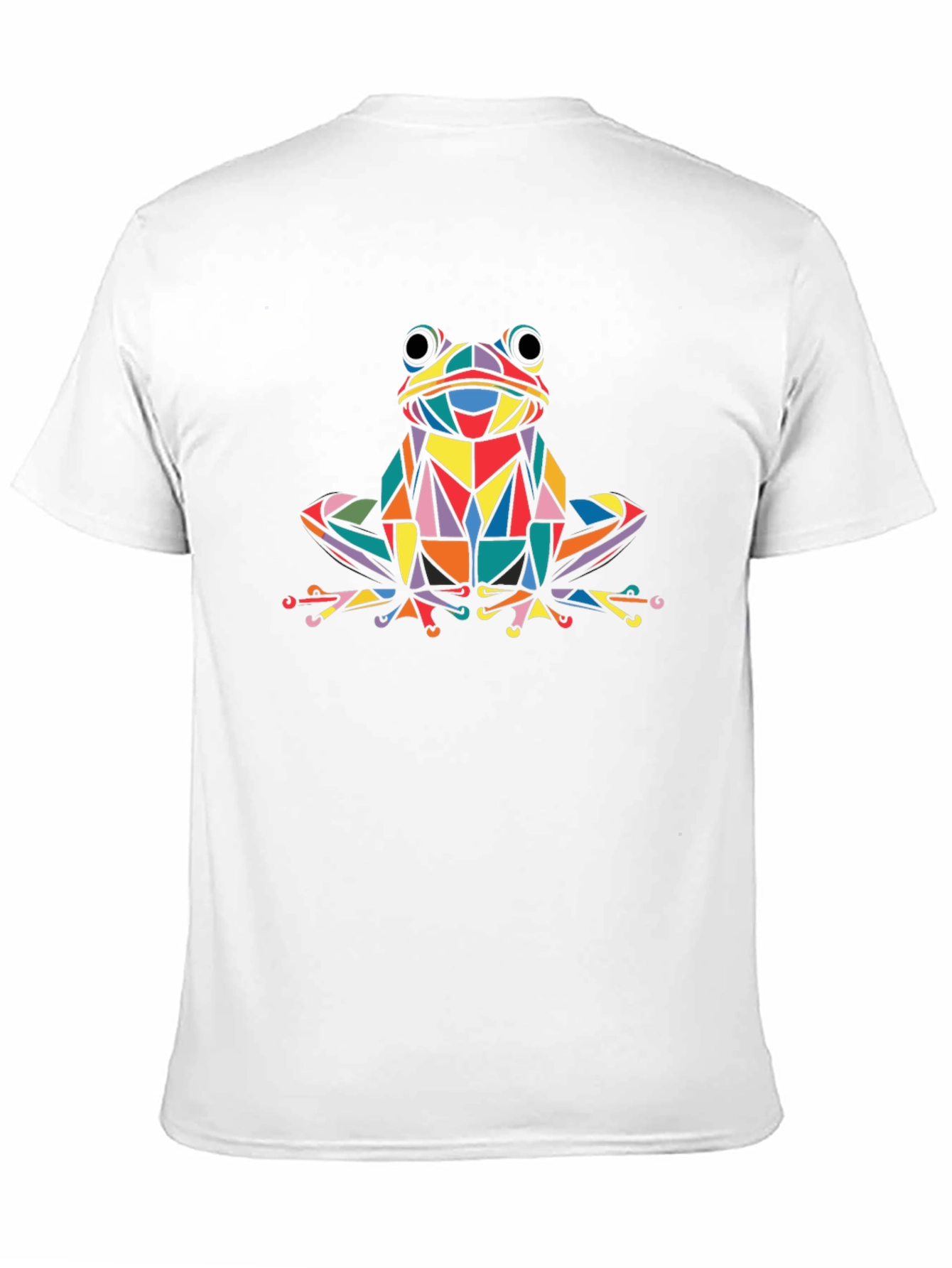 Geometric Frog Graphic Black T-Shirt