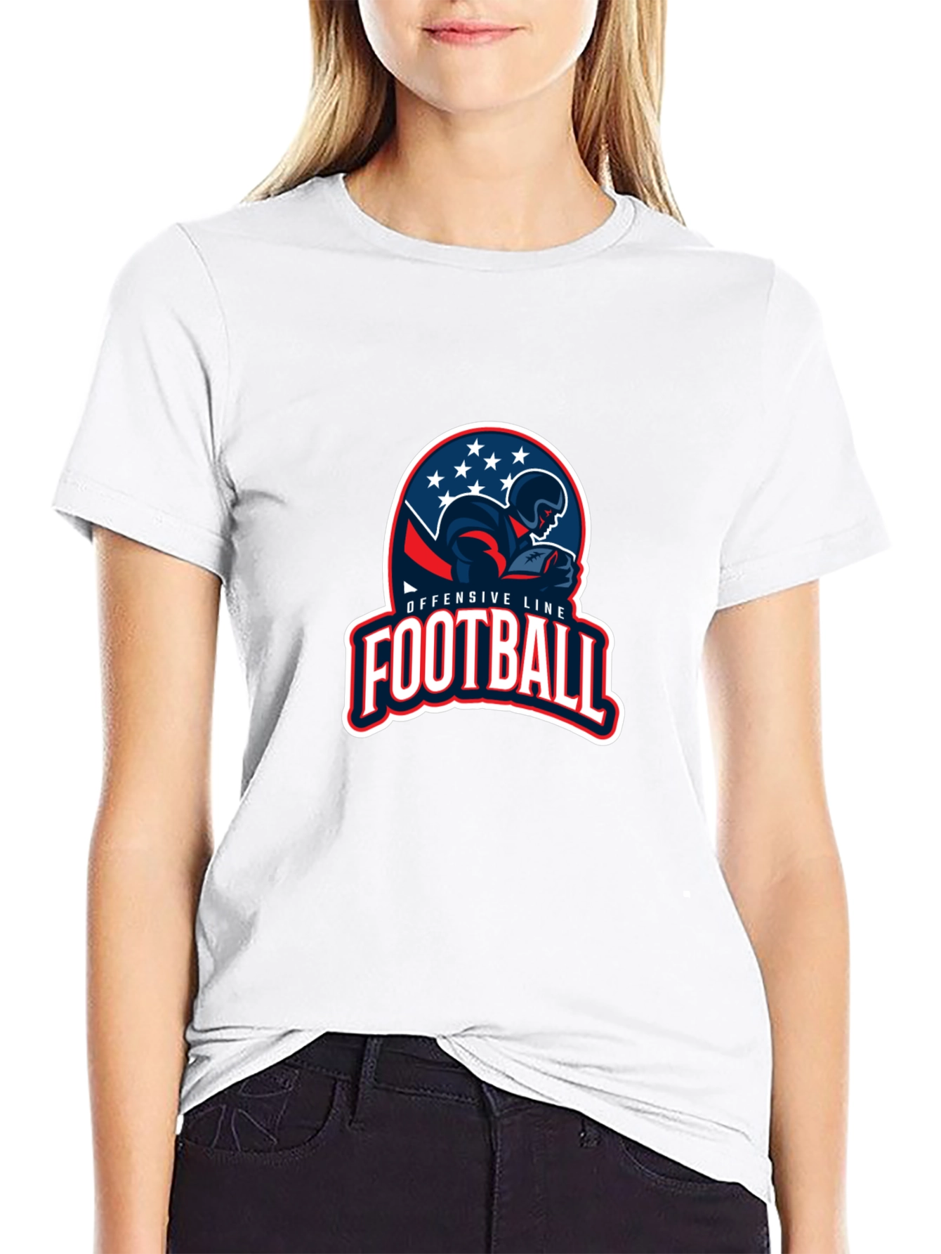 Offensive Line Football Graphic T-Shirt