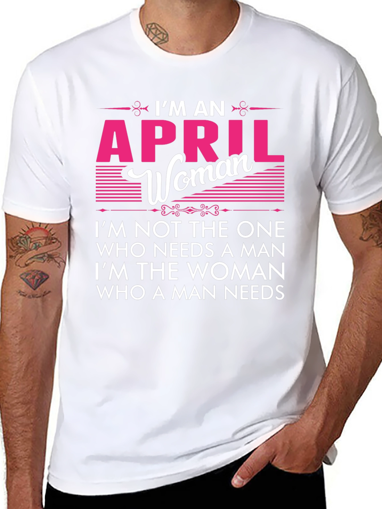 April Woman Graphic Tee - Birthday Month Gift