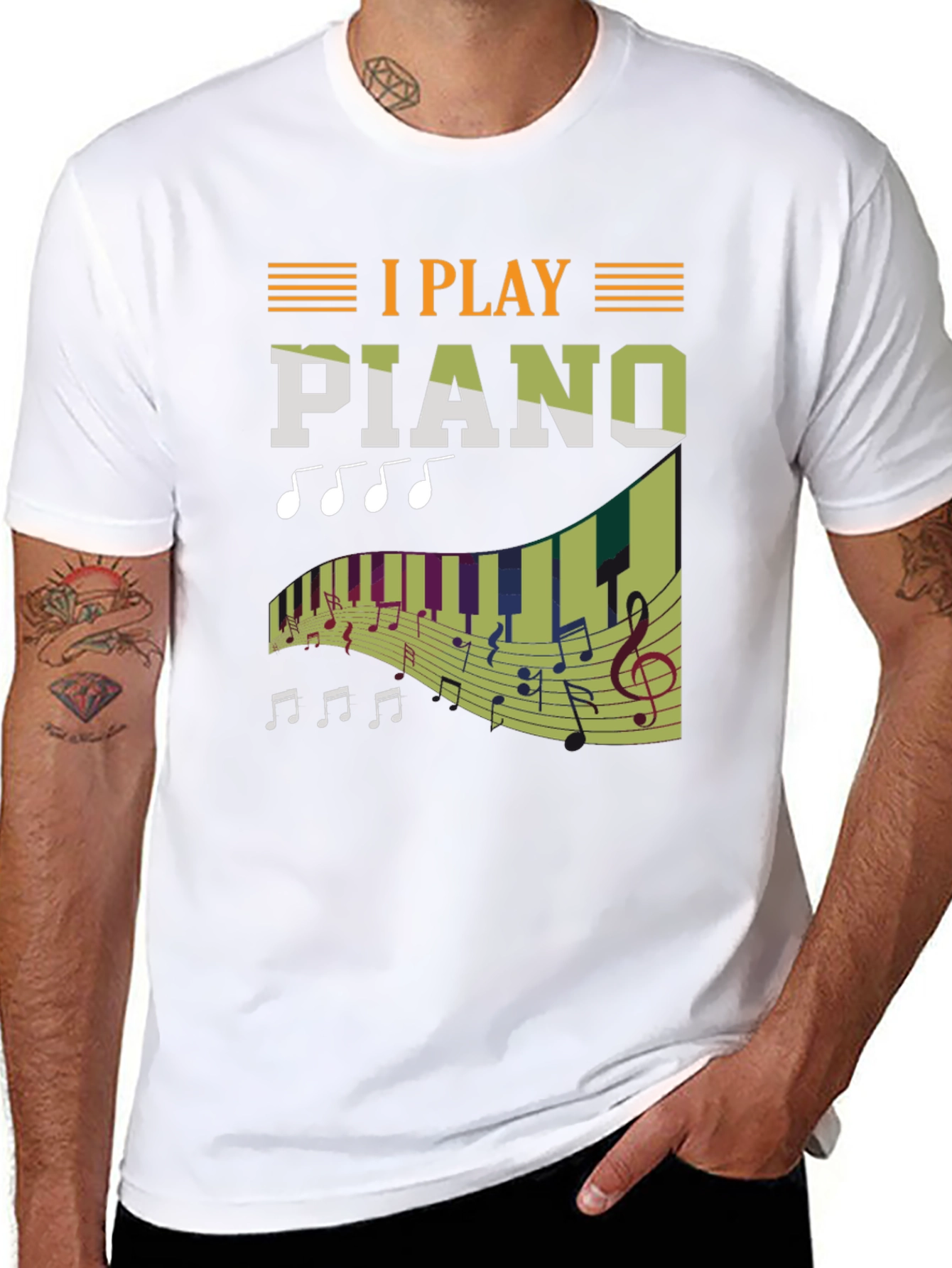 I Play Piano T-Shirt - Musician Gift