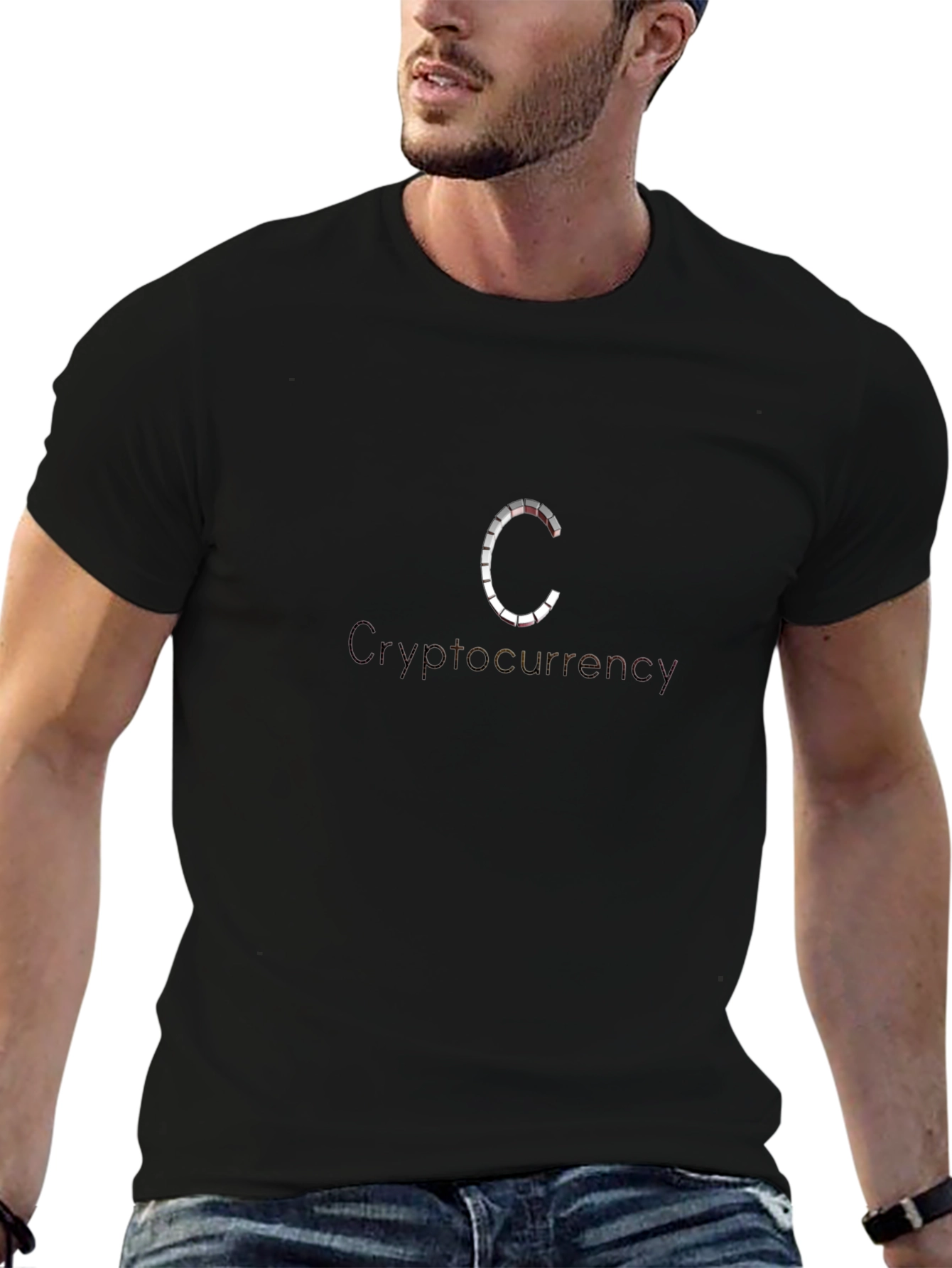 Cryptocurrency C Logo Black T-Shirt